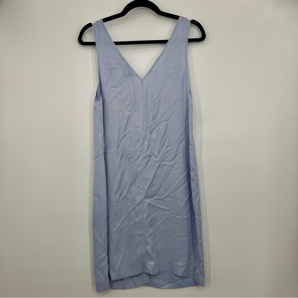 & Other Stories Eco Cupro Button Up Sleeveless Mini Shift Dress Blue EU 36 US 6 - Picture 9 of 11